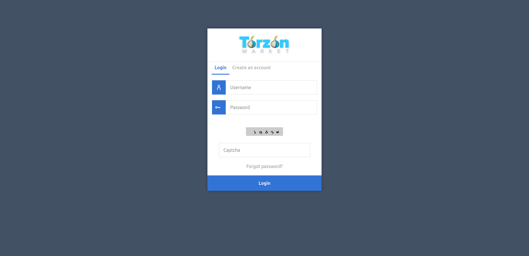 TorZon market login interface